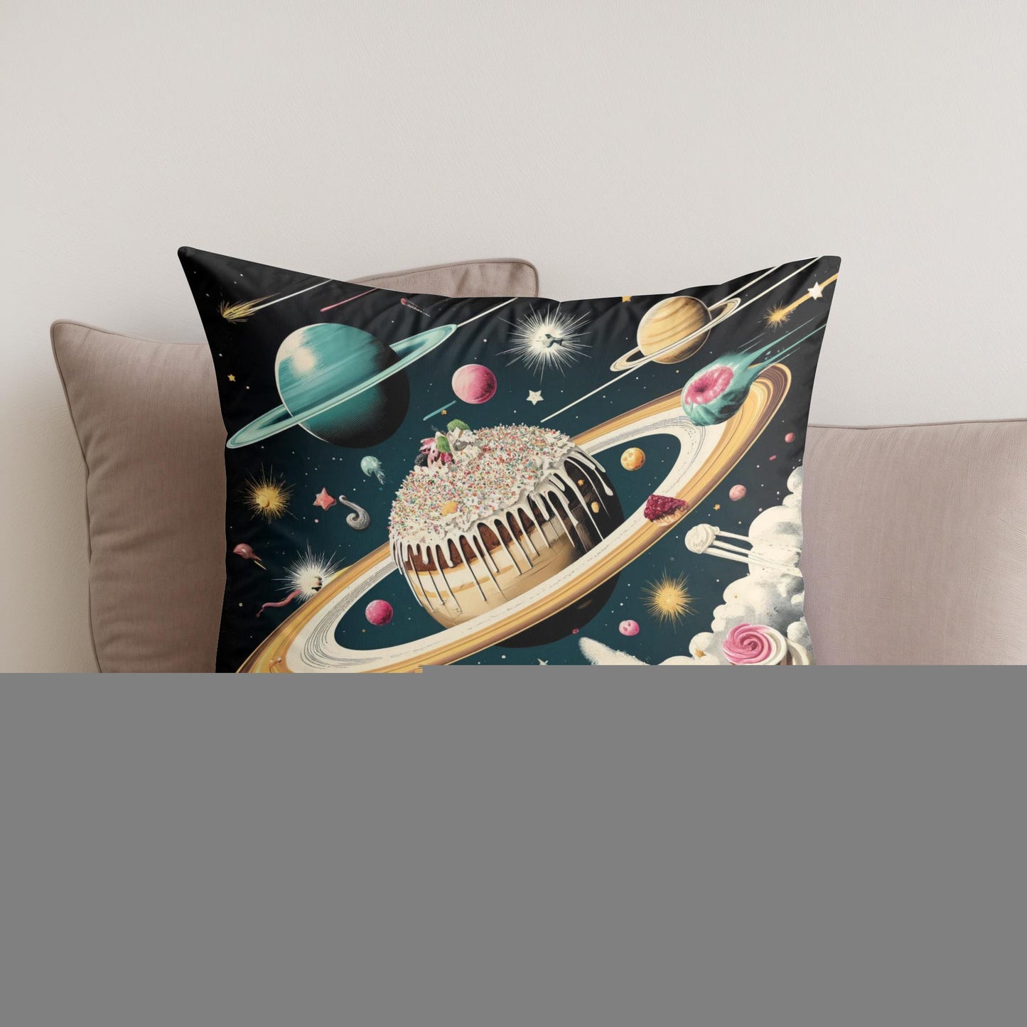 Galactic Gourmet Cotton Cushion
