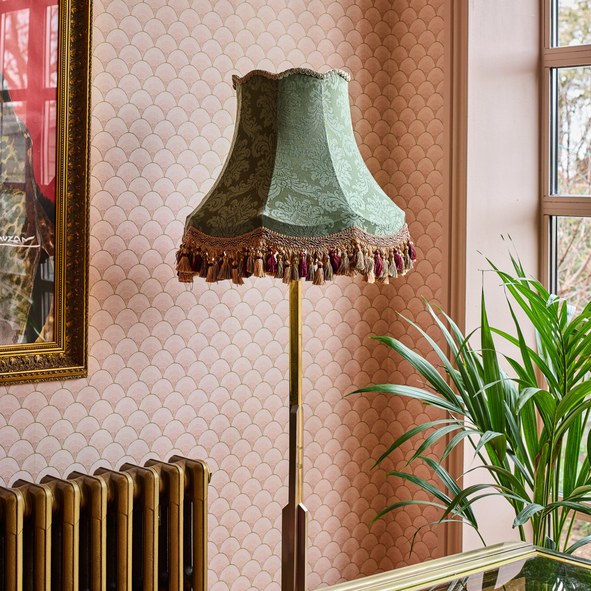 The Emerald Damask Lampshade