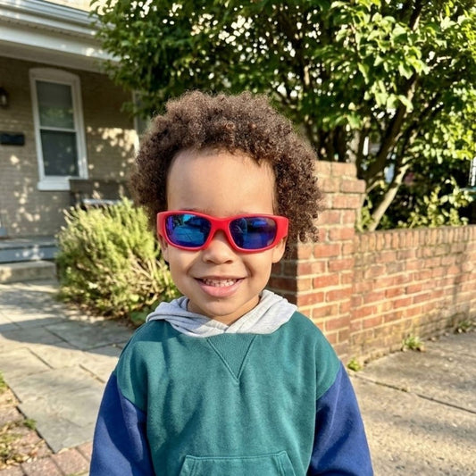 Red Toddler Sunglasses | REVO Lens | Snug Fit | 1-2 Years