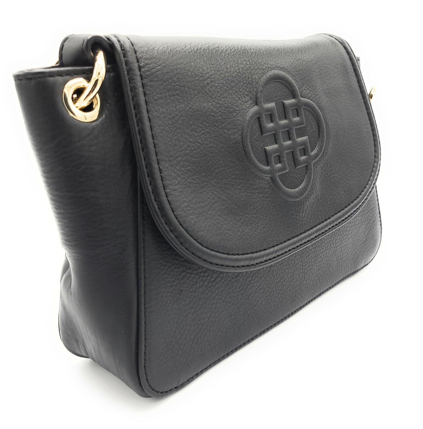 SADDLER EMMA  Real Leather Designer Handbag with Ring Detail