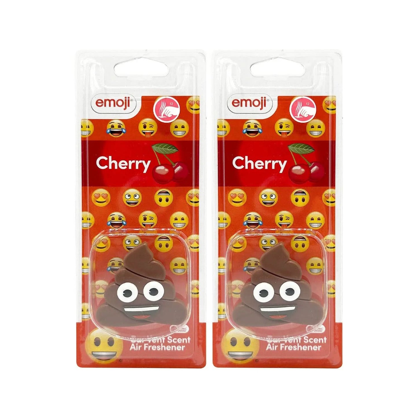 Emoji® Poo Vent Clip Car Air Freshener - Cherry Scent