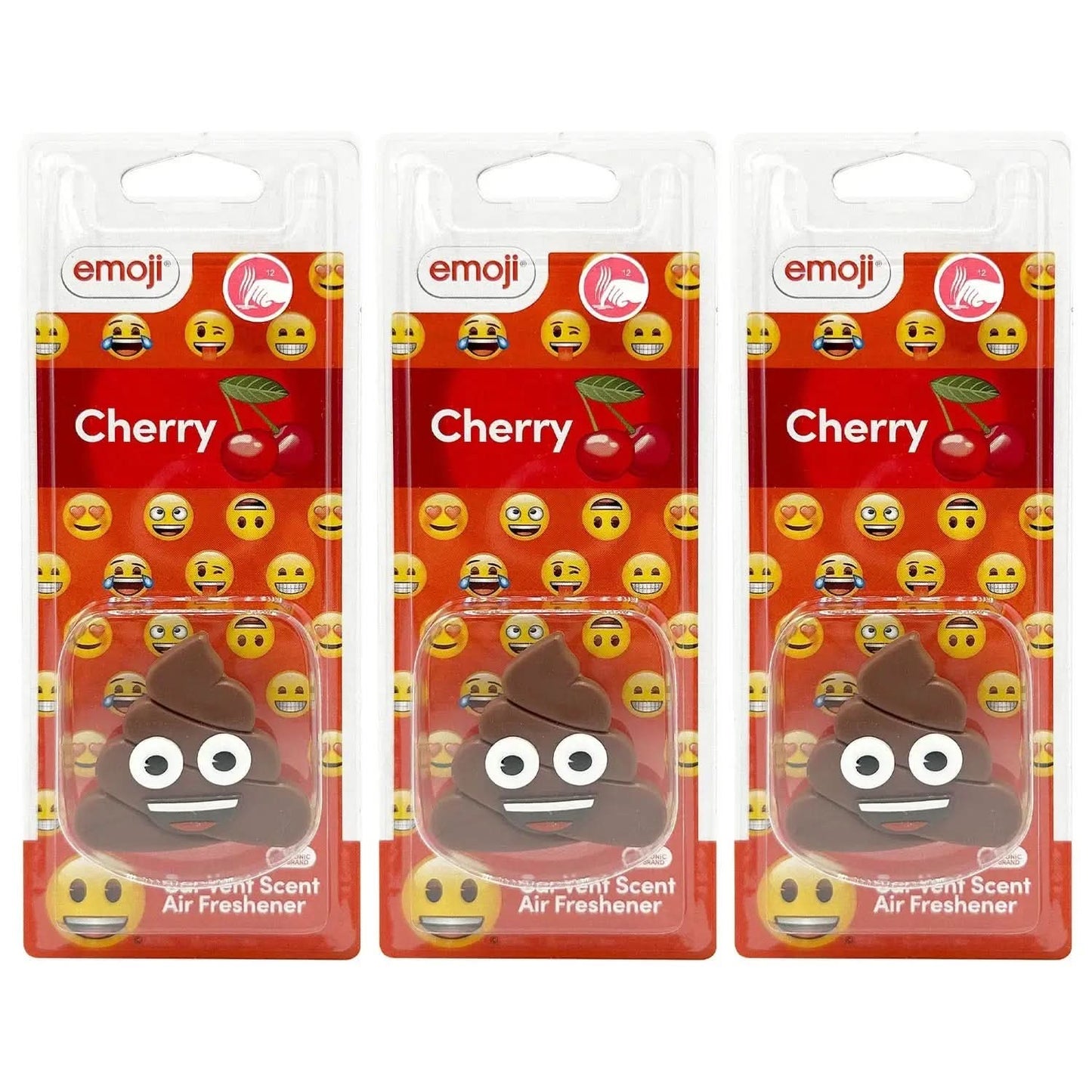 Emoji® Poo Vent Clip Car Air Freshener - Cherry Scent