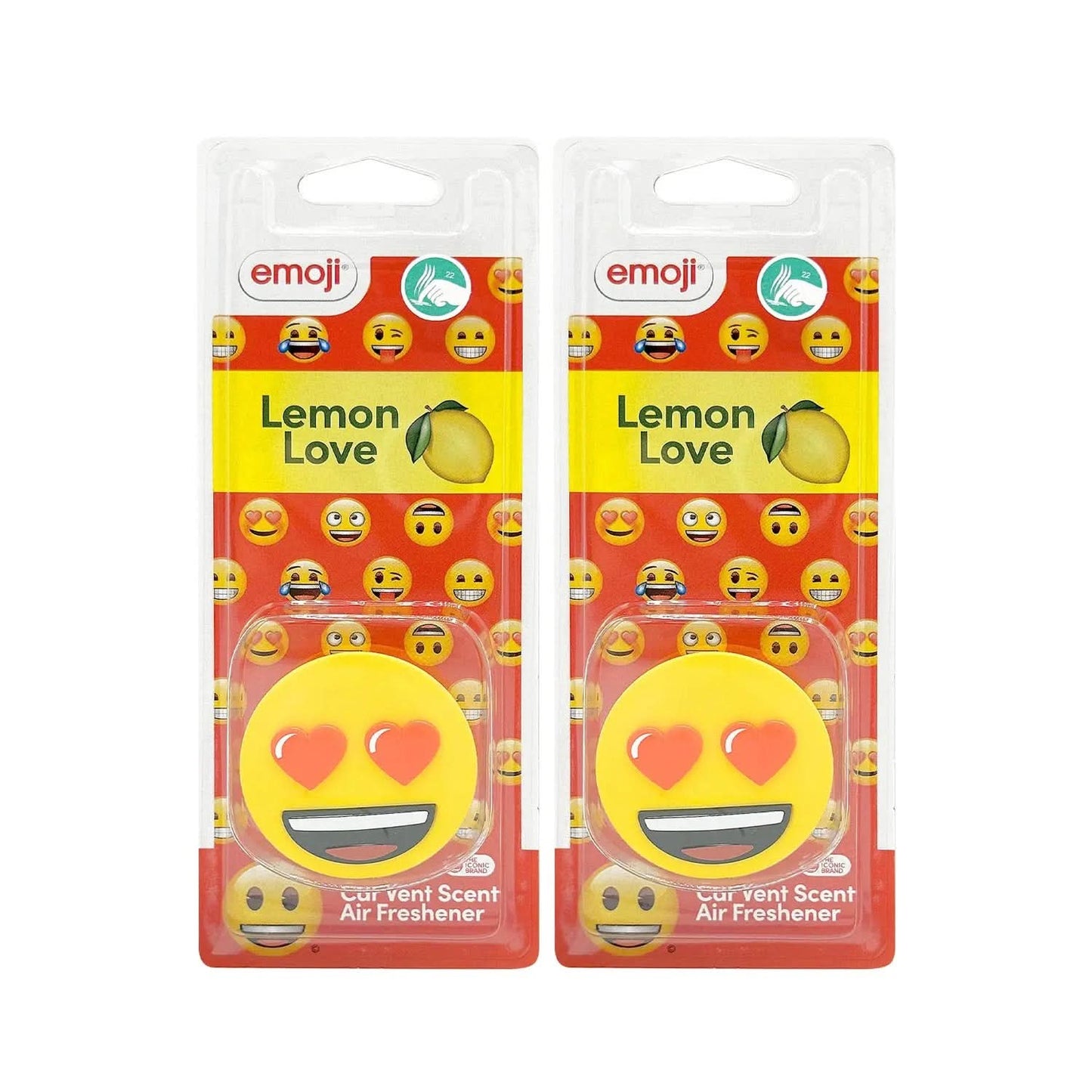 Emoji® Heart Eyes Vent Clip Car Air Freshener - Lemon Love Scent