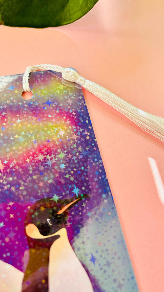 Emperor Penguin Gift Holographic Bookmark
