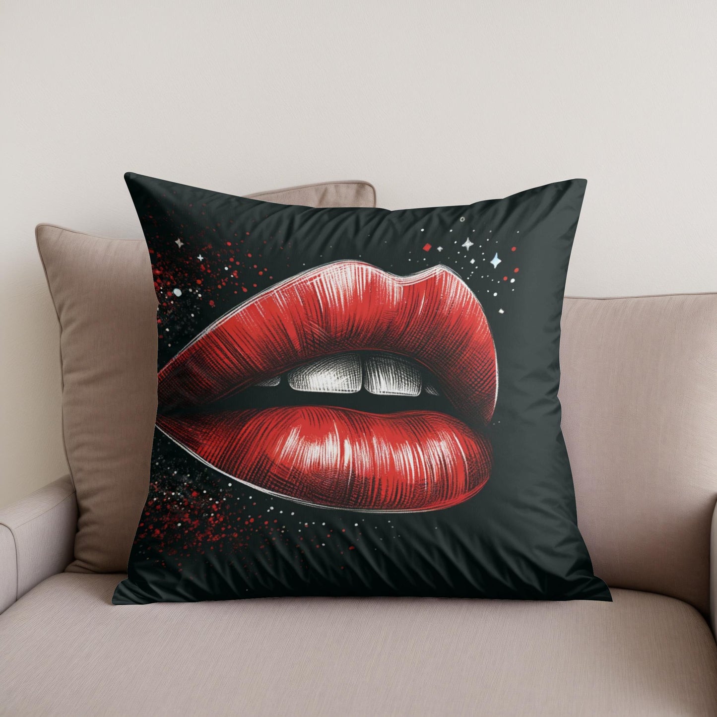 Scarlet Whisper Cotton Cushion