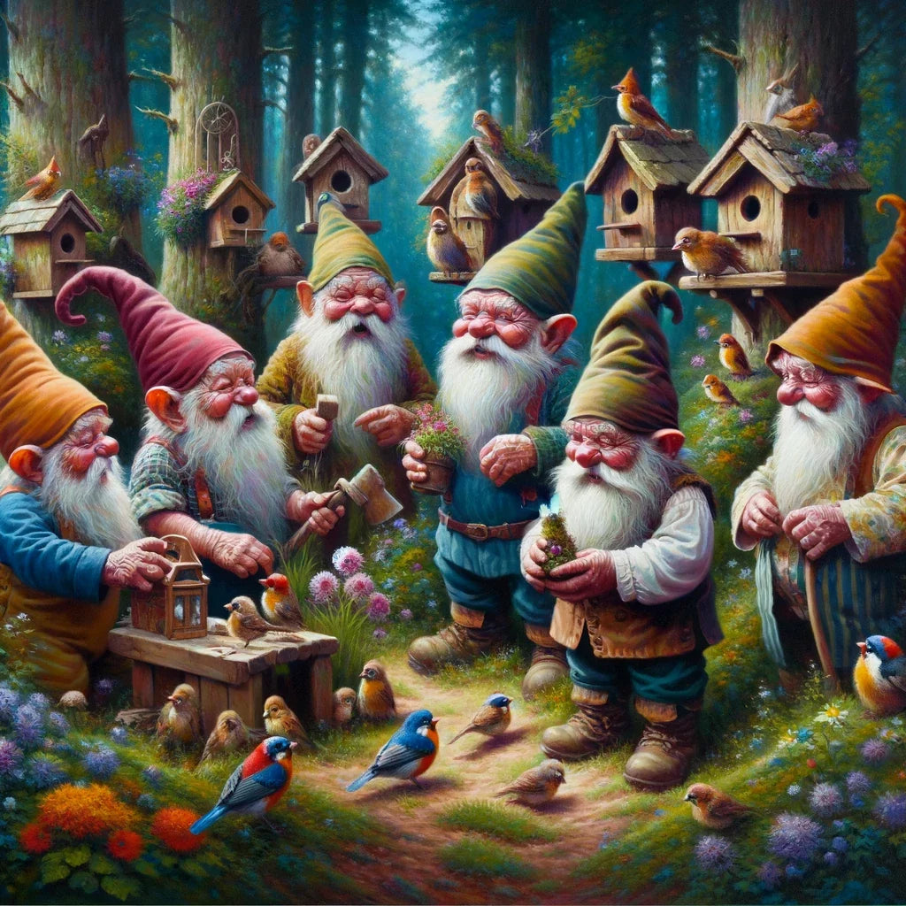Enchanted Woodland Gnomes Canvas