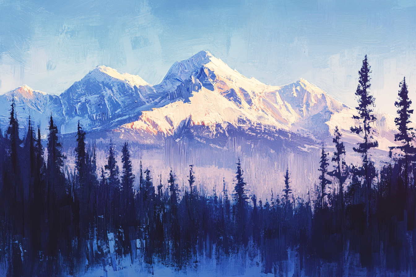 Enigmatic Alpine Serenity Canvas