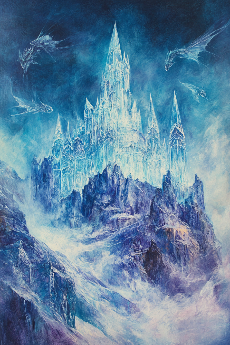 Enigmatic Crystal Castle Canvas