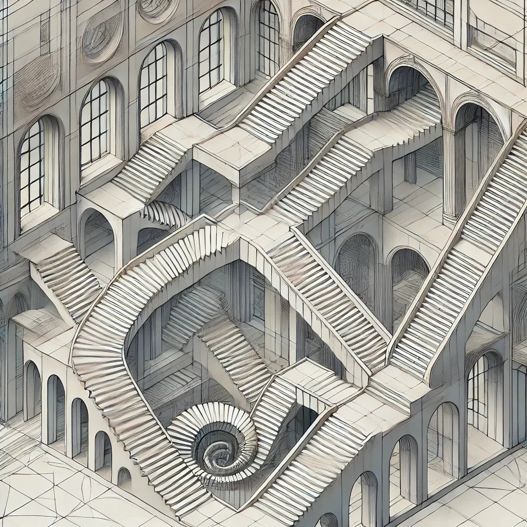 Enigmatic Stair Maze Canvas