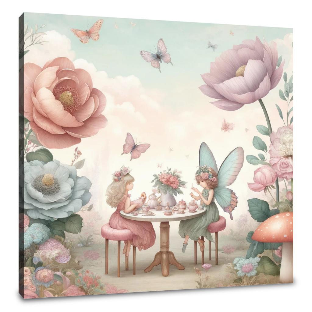 Fairy Garden Tea Party Canvas