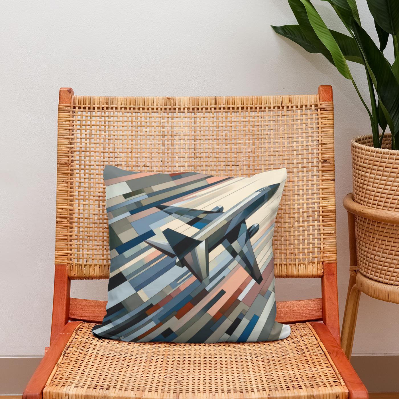 Abstract Flight Patterns Cotton Cushion
