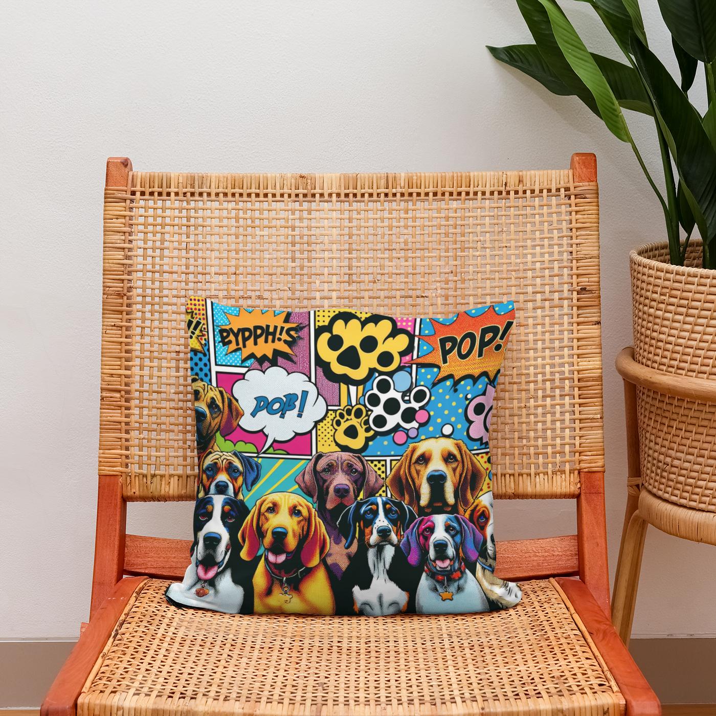 Pop Paws Parade Cotton Cushion