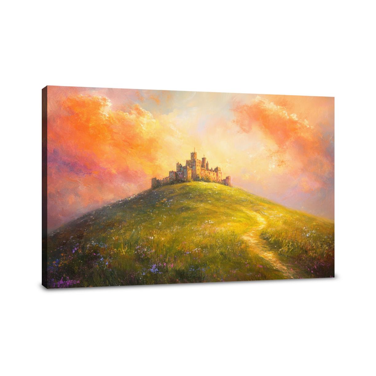 Enchanted Castle Sunset Canvas