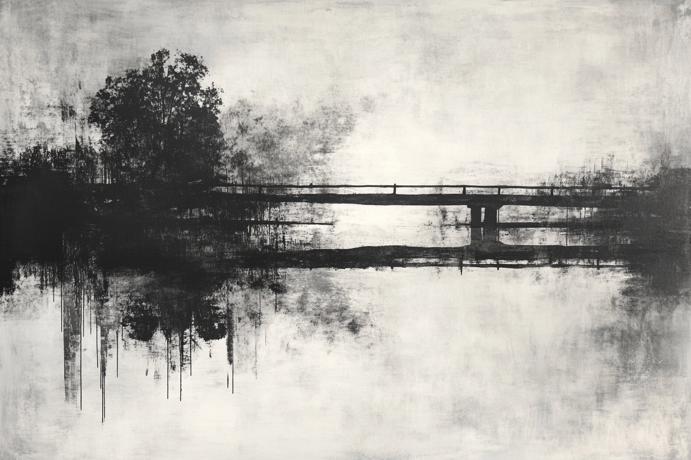 Ethereal Bridge Reflection Canvas