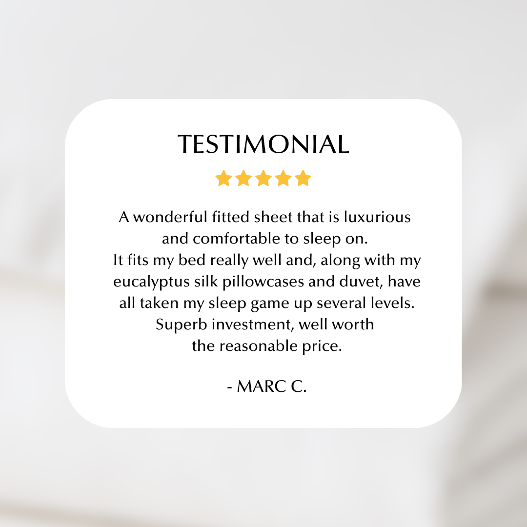 Cool & Comfy Silk Fitted Sheet (Eucalyptus)