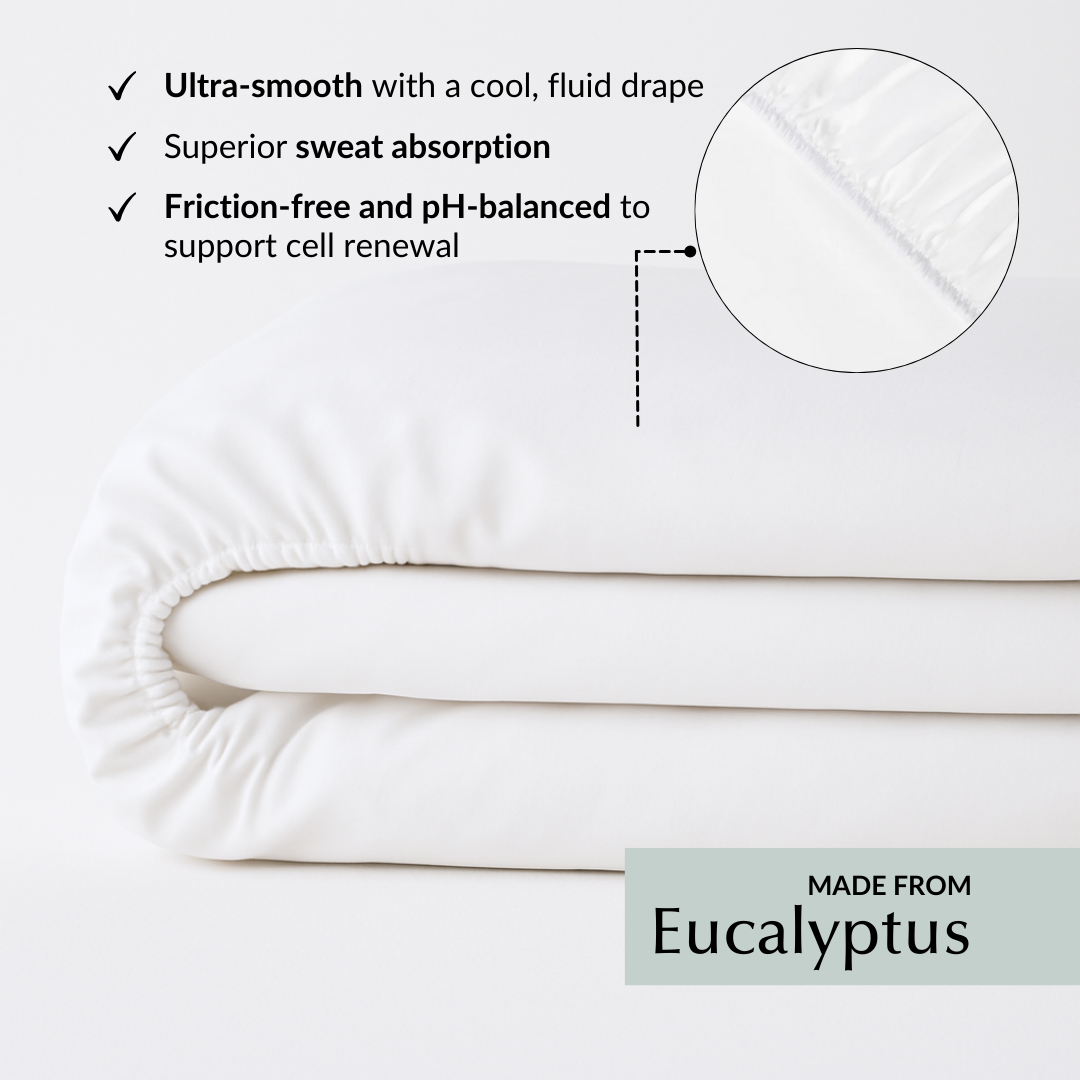 Cool & Comfy Silk Fitted Sheet (Eucalyptus)