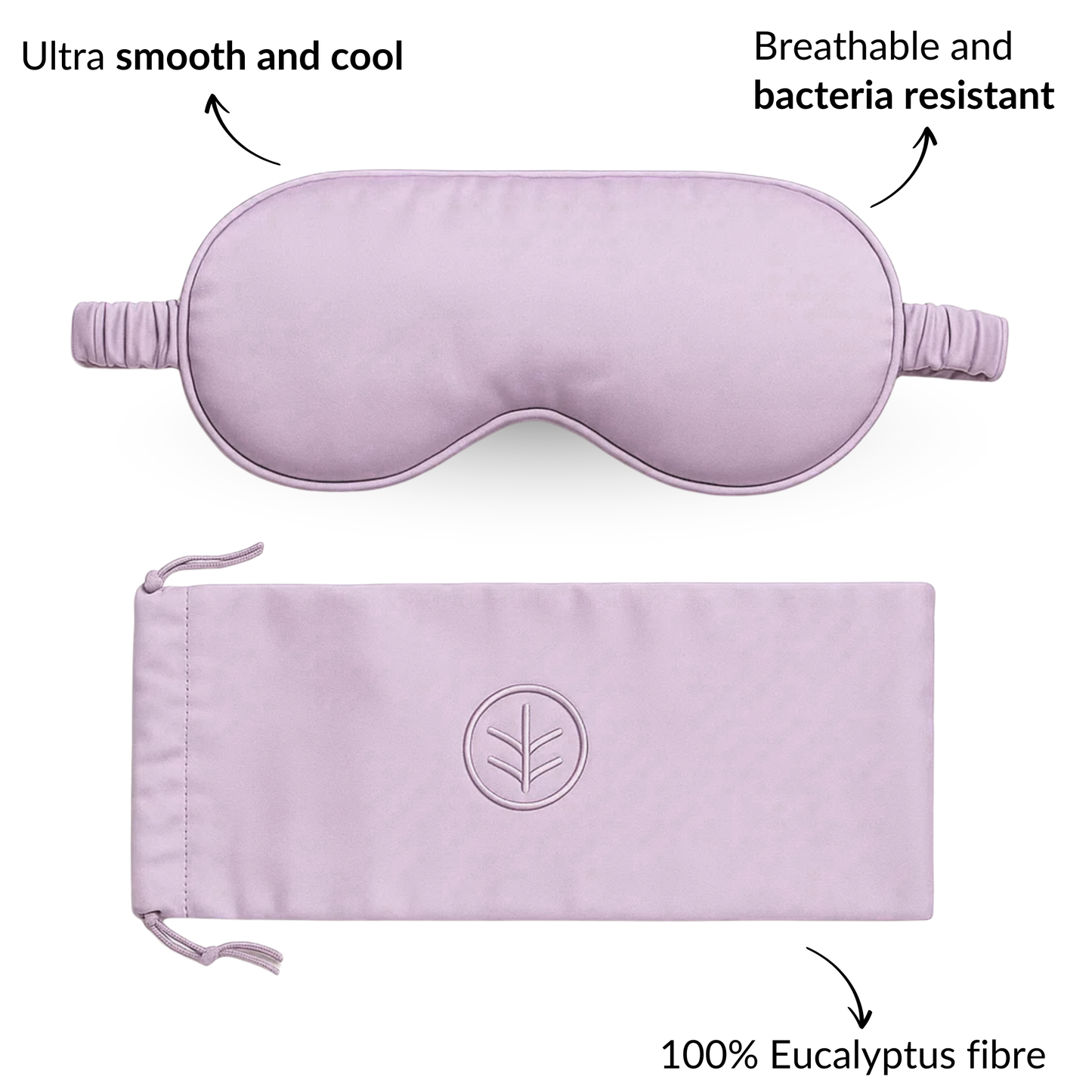 Essential Silk Sleep Eye Mask in Blush (Eucalyptus Silk)