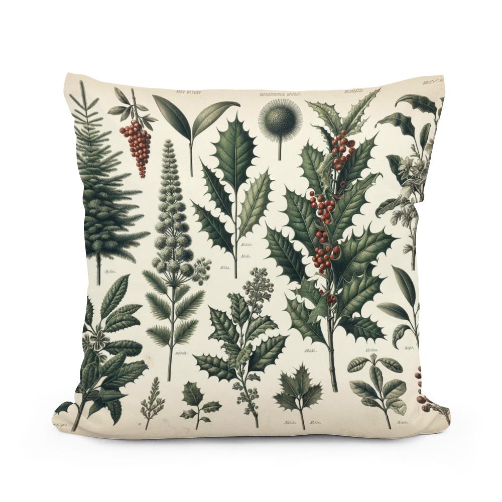 Winter Flora Archive Cotton Cushion