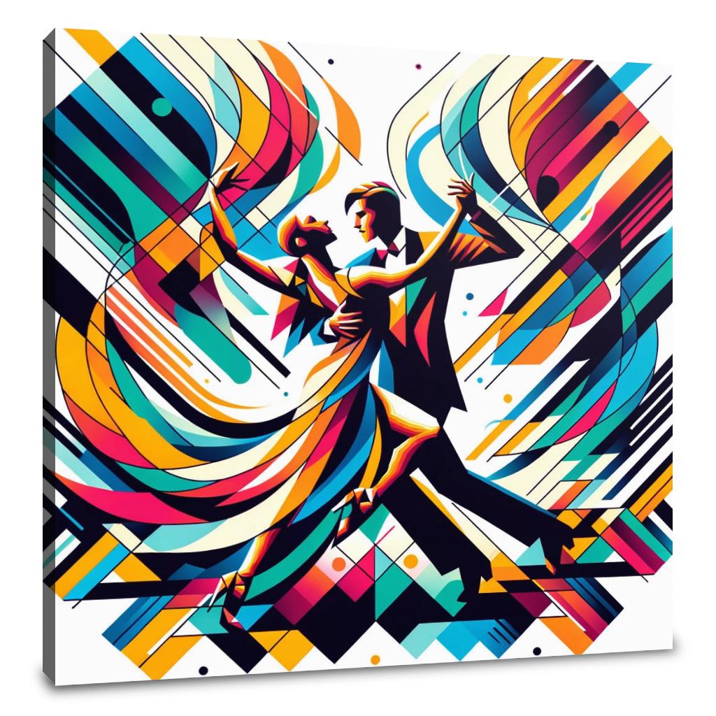 Geometric Salsa Canvas
