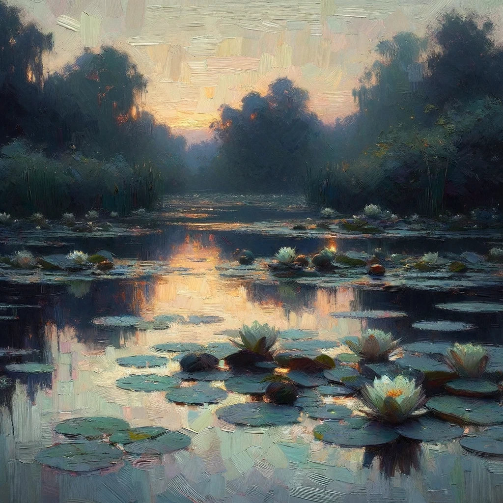 Evening Lilies Cotton Cushion