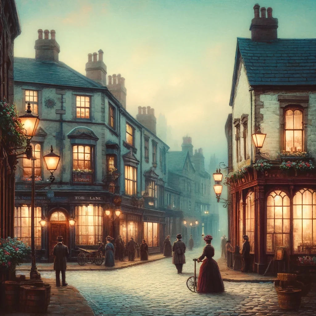 Evening Stroll on Toad Lane Canvas