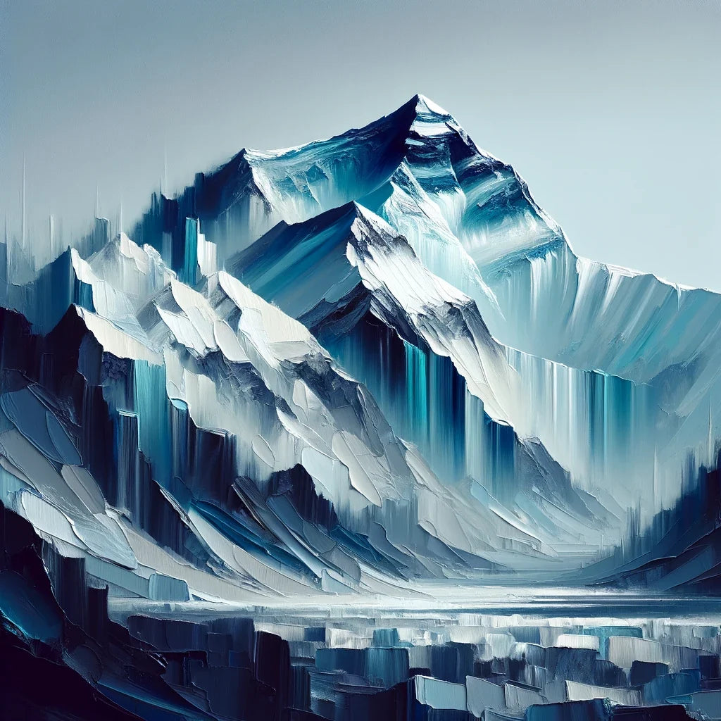 Everest Abstract Depths Canvas