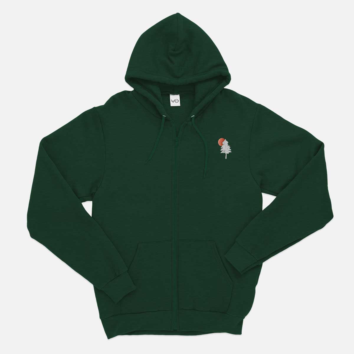 Evergreen Embroidered Zip Up Hoodie (Unisex)
