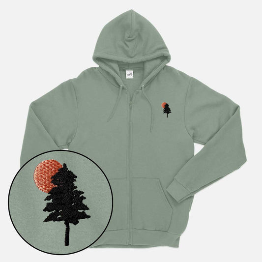 Evergreen Embroidered Zip Up Hoodie (Unisex)
