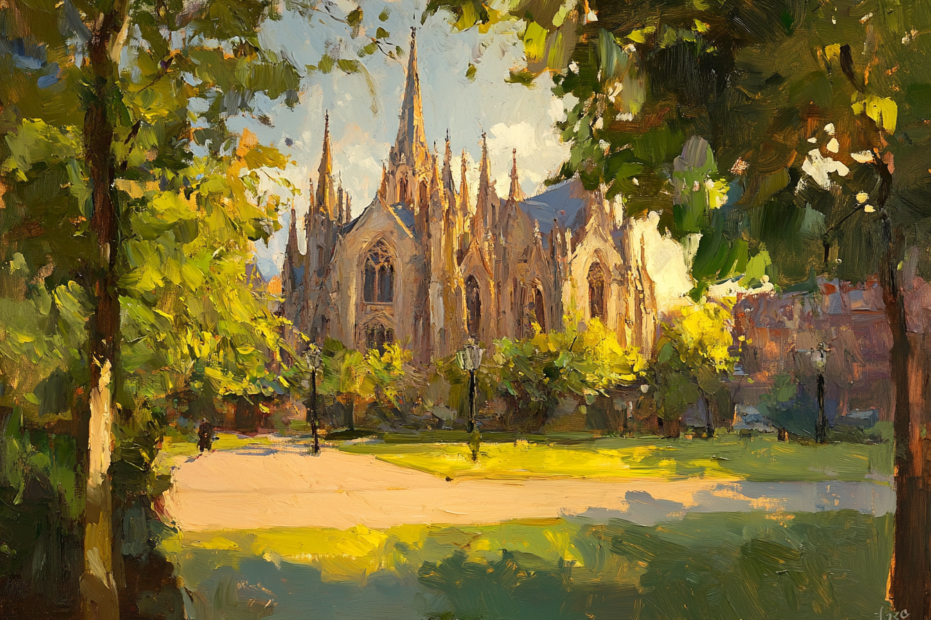 Exeter Cathedral Golden Canvas