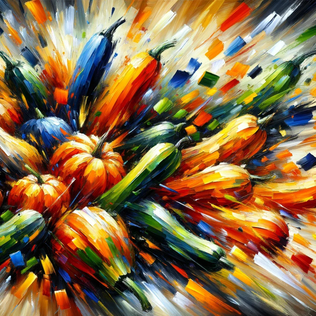 Expressionist Squash Spill Canvas