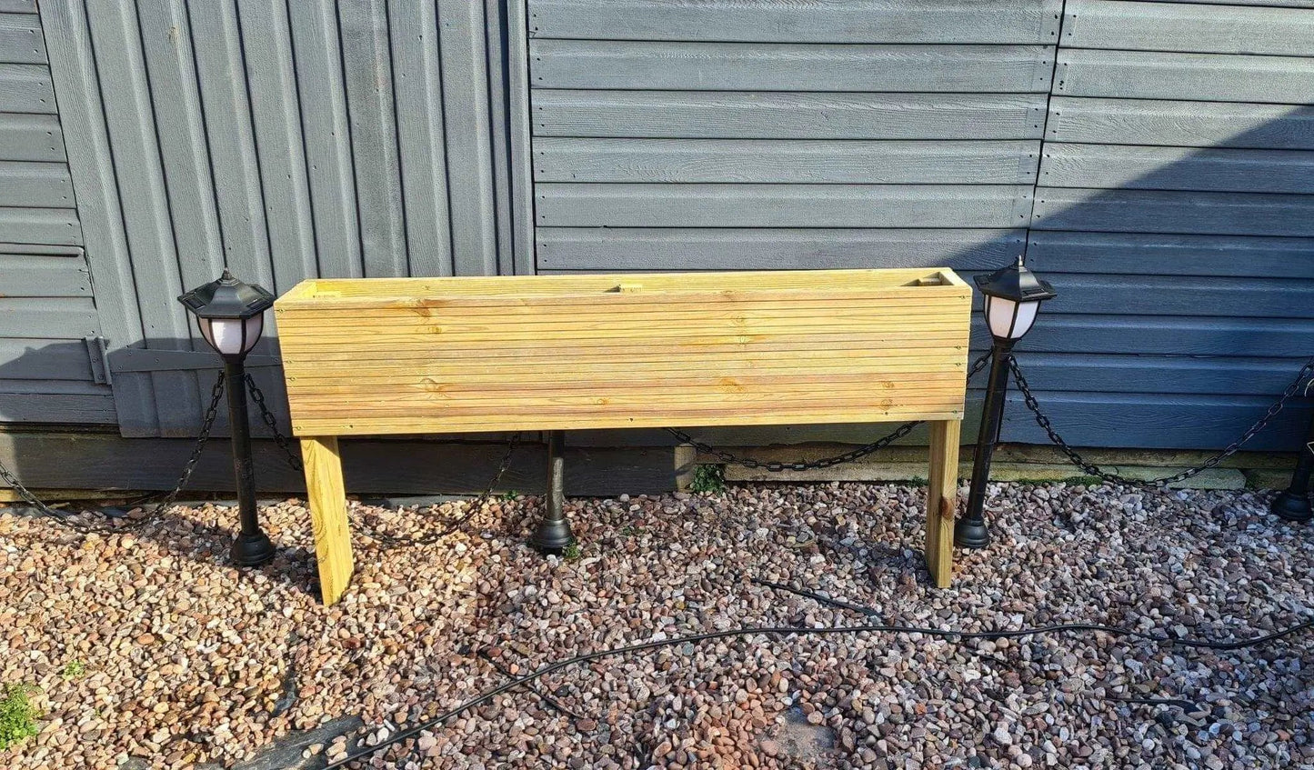 Extra deep 60cm high Raised wooden decking planter