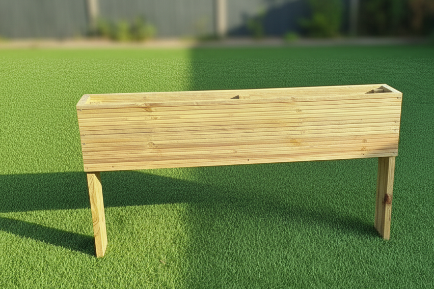 Extra deep 60cm high Raised wooden decking planter