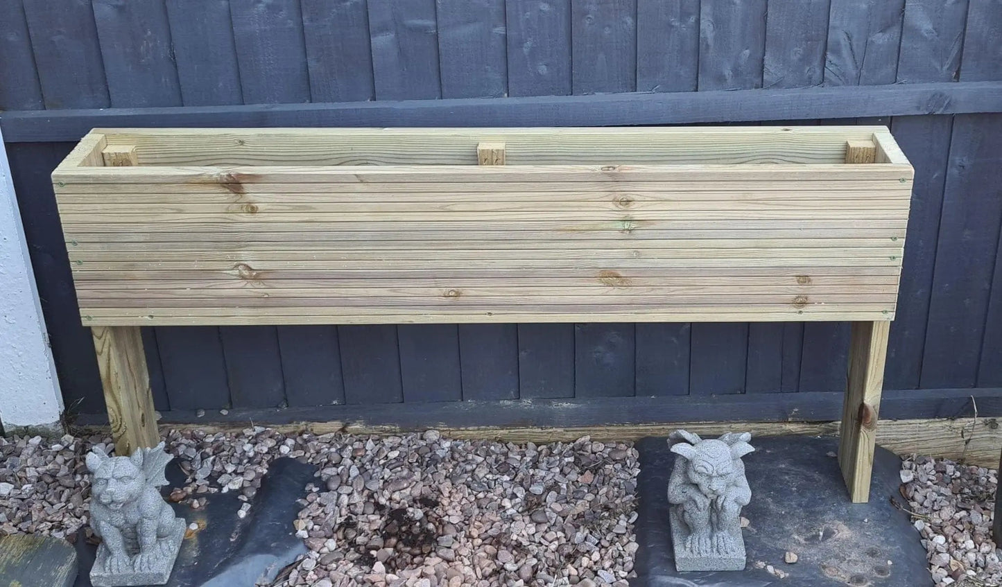 Extra deep 60cm high Raised wooden decking planter