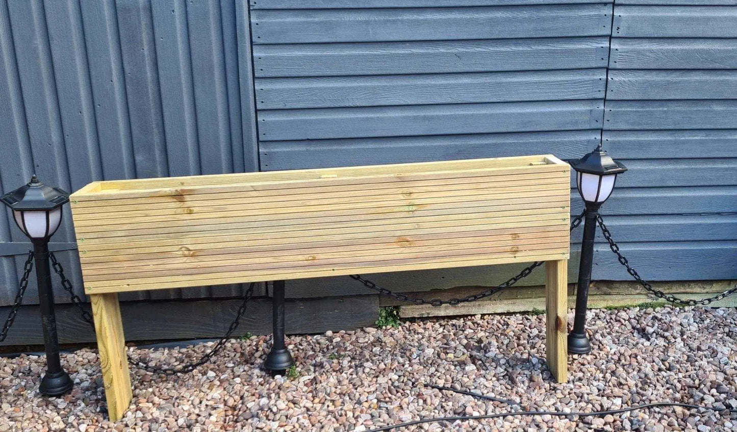 Extra deep 60cm high Raised wooden decking planter