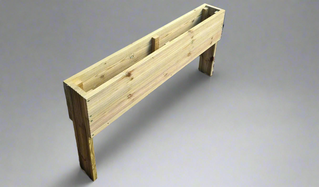 Extra deep 60cm high Raised wooden decking planter