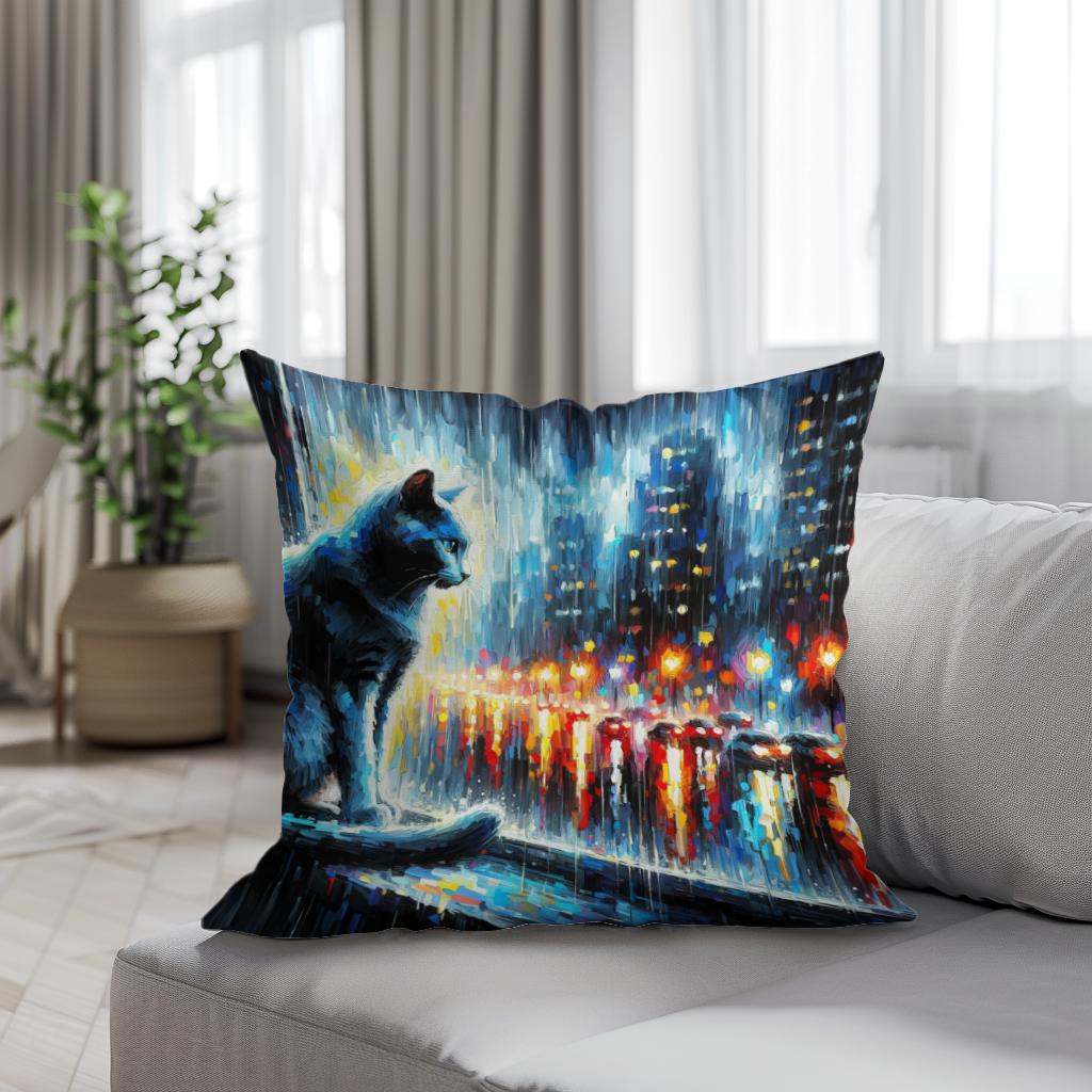 City Rainwatch Cotton Cushion