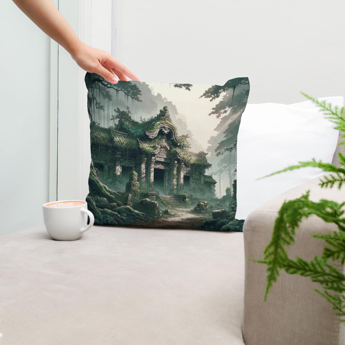 Forgotten Temple Cotton Cushion