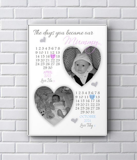 "The Days You Became Our Mummy" - Heartwarming Keepsake Print Mother's Day