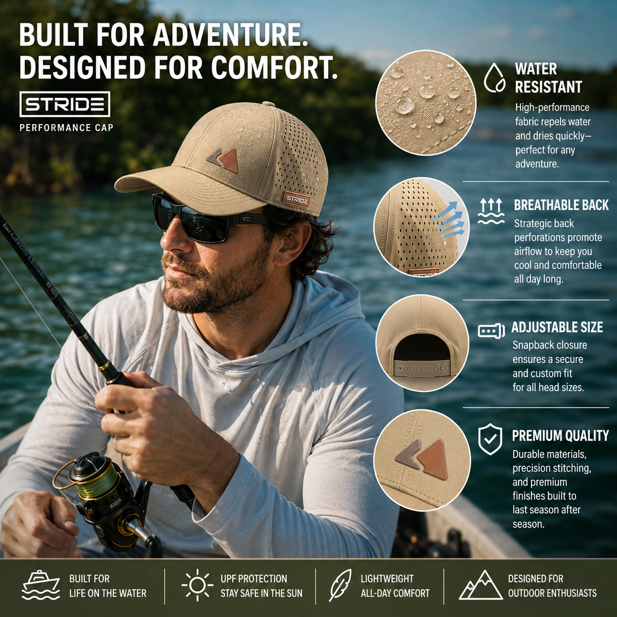Water Resistant Running Cap - Breathable & Quick-Dry