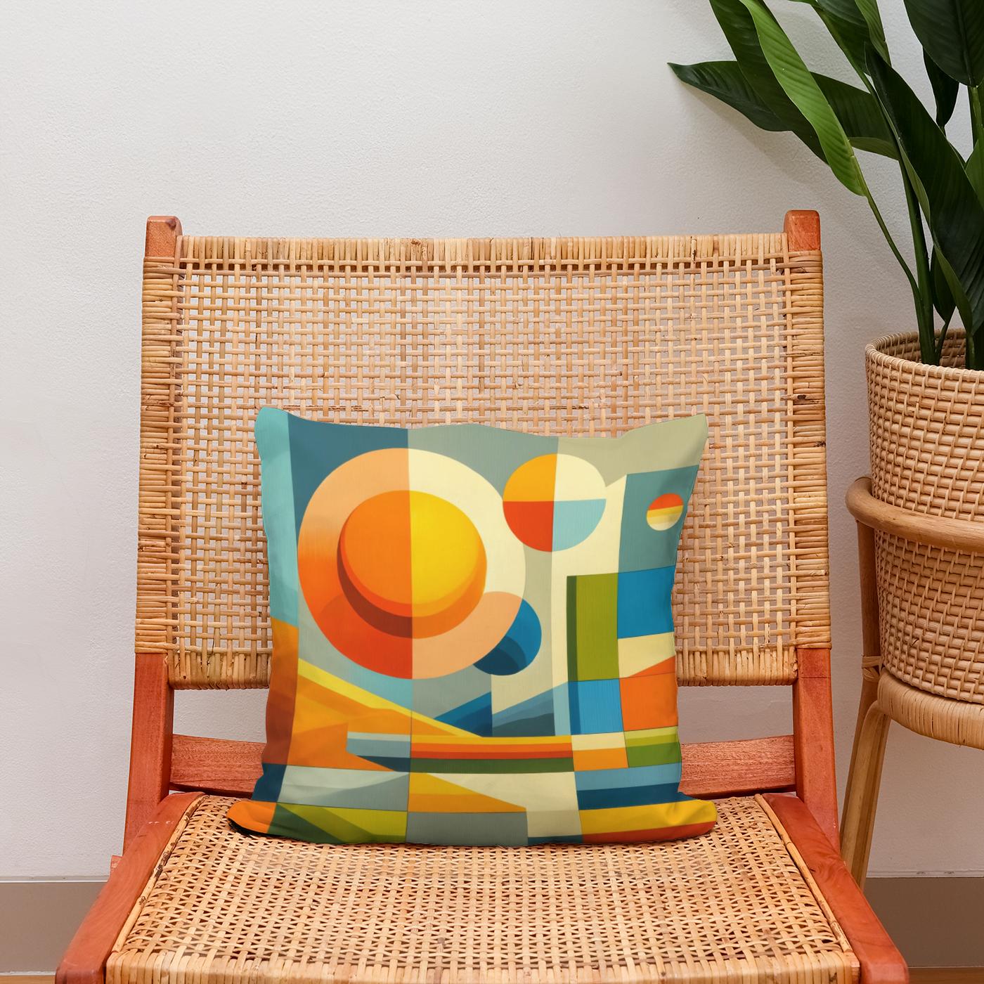 Geometric Nature Cotton Cushion