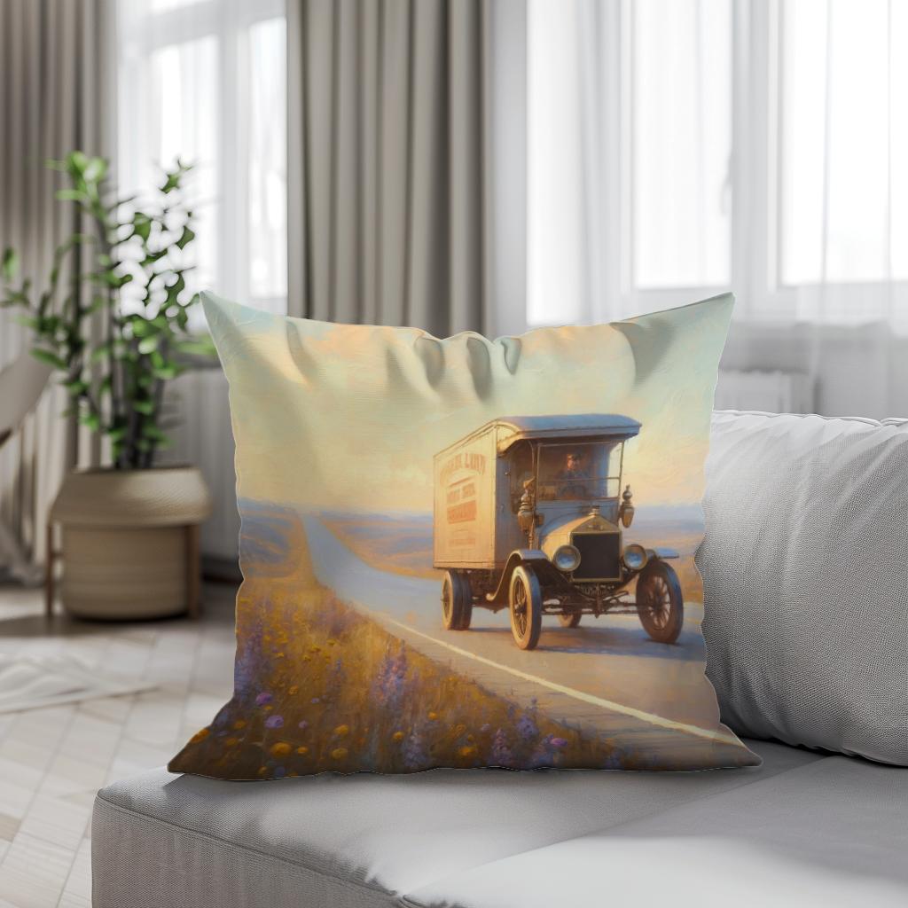 Golden Journey Cotton Cushion
