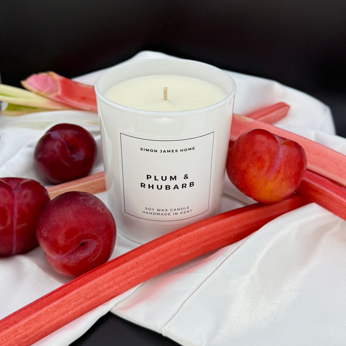 Plum & Rhubarb Handmade Soy Wax Candle