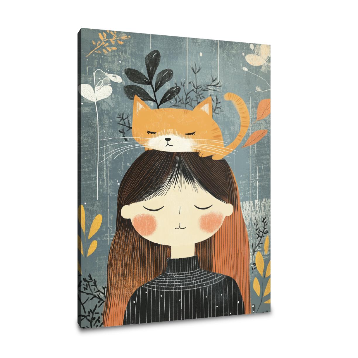 Cat-Headed Woman Canvas