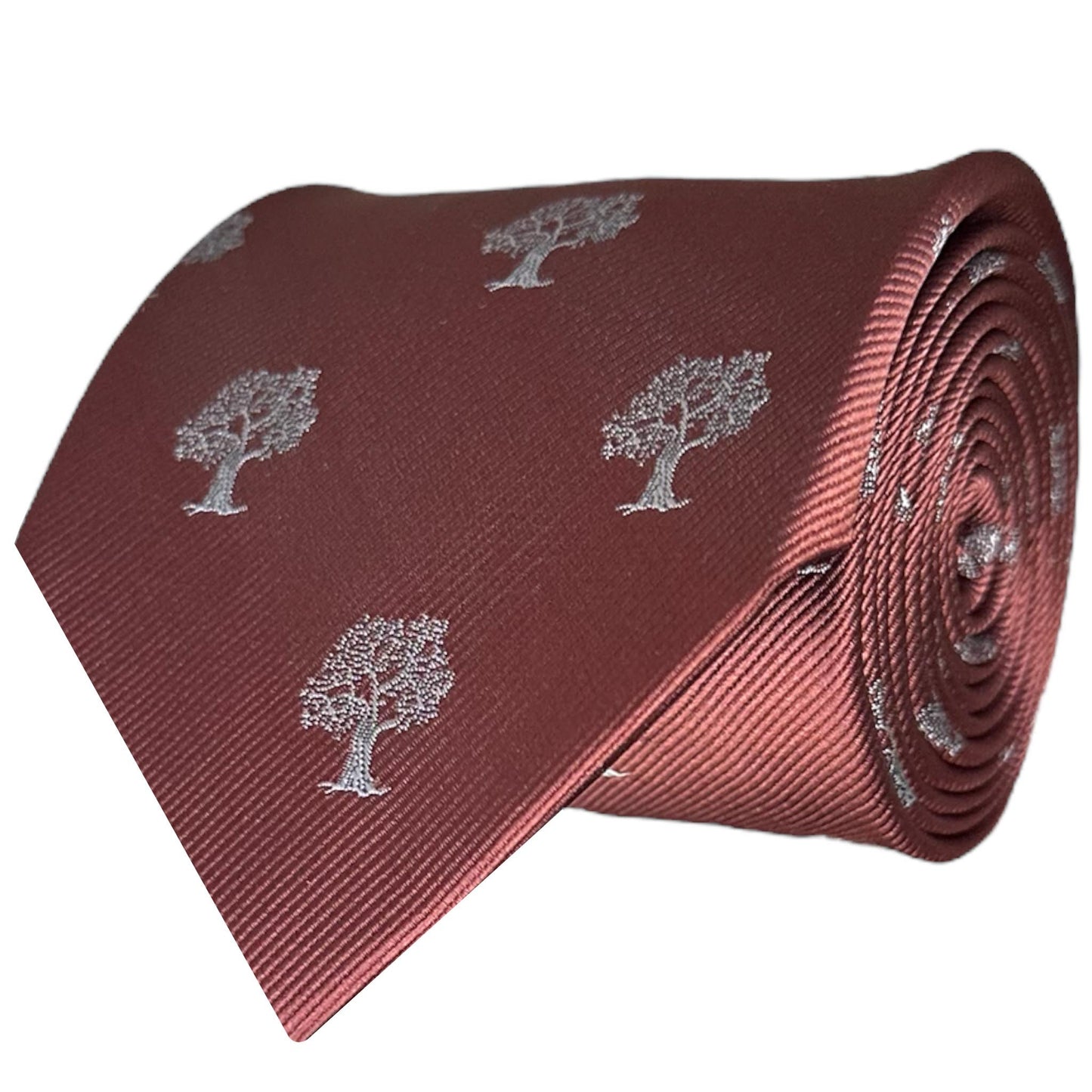 Tree Tie Brown & White