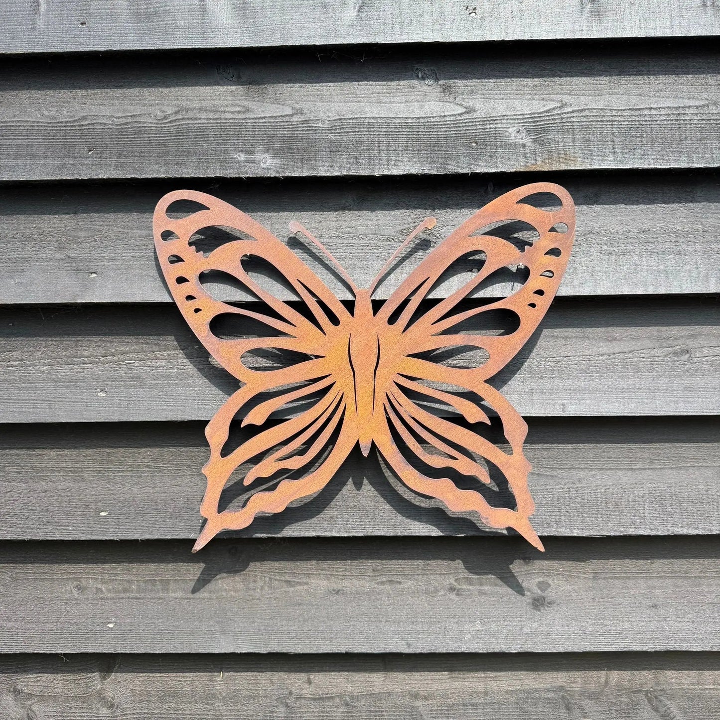 Large Rusty Metal Butterfly Decoration