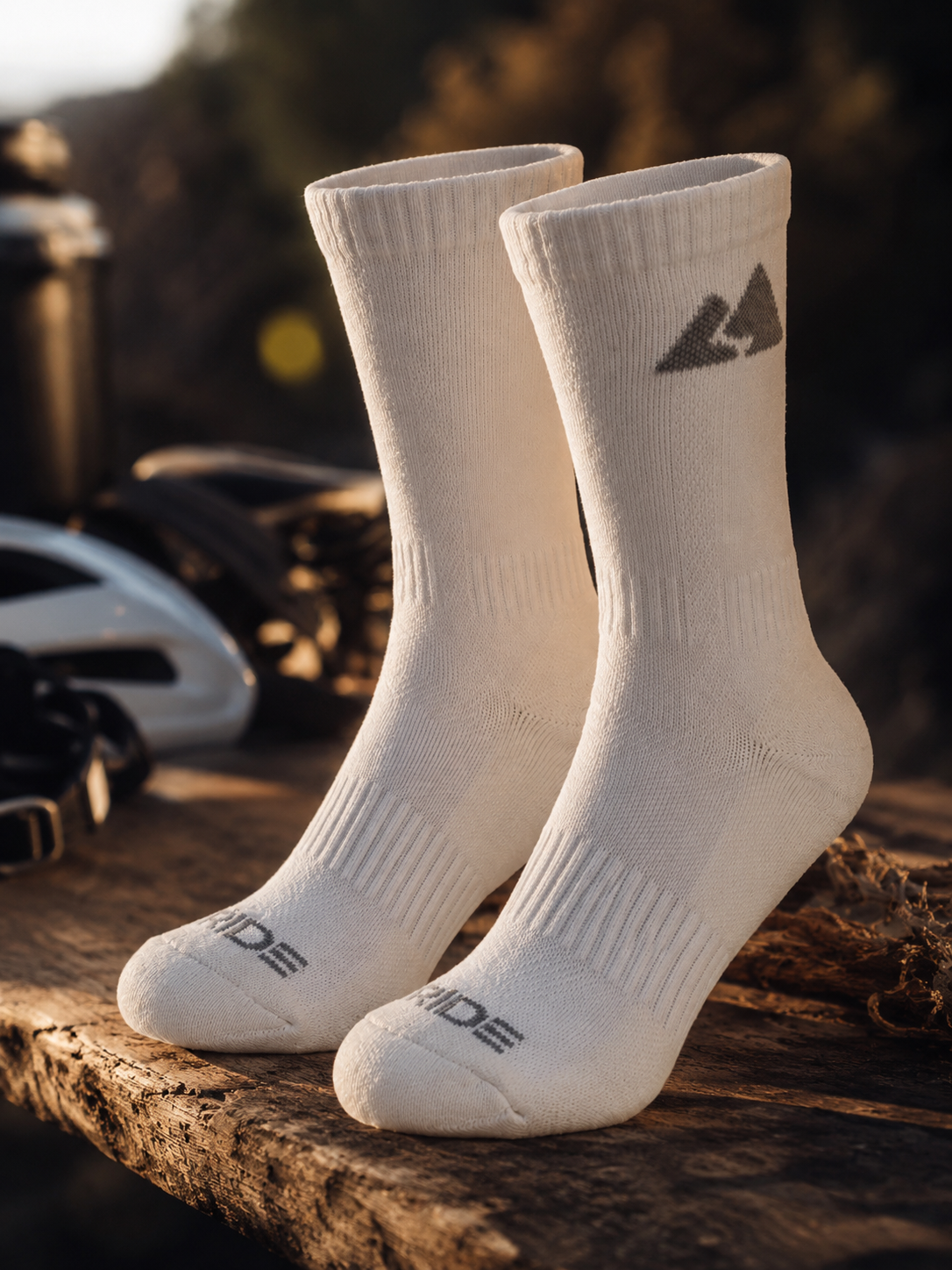 Off White Merino Wool Active Hiking Socks - Unisex