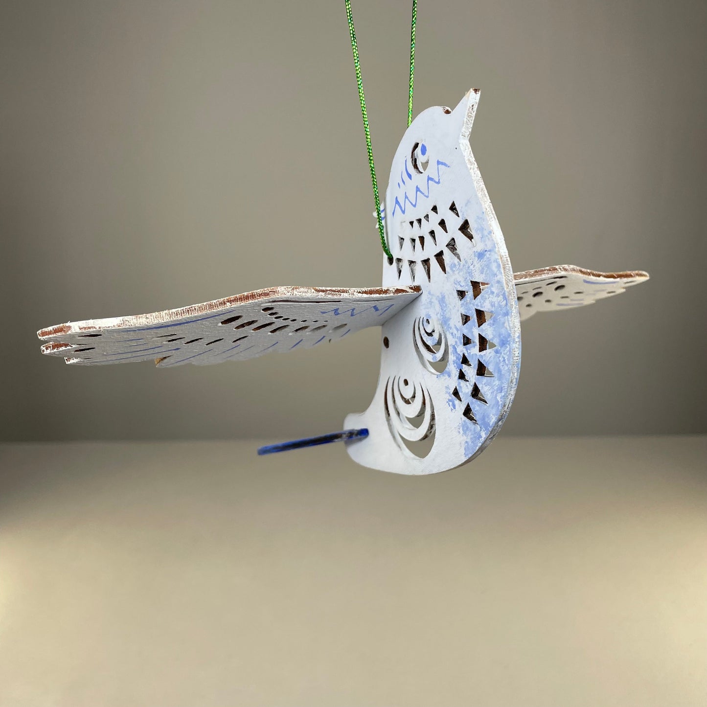 Decorative Christmas Bird Bauble - Handmade Ornament by Curious Rabbit ®