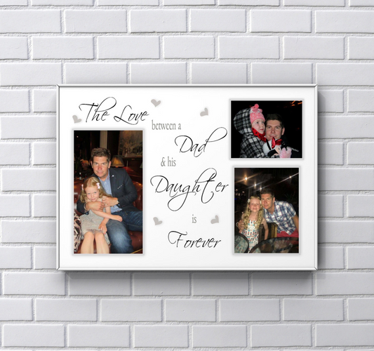 Personalised Gifts for Dad - The love between a Dad and his daughter print