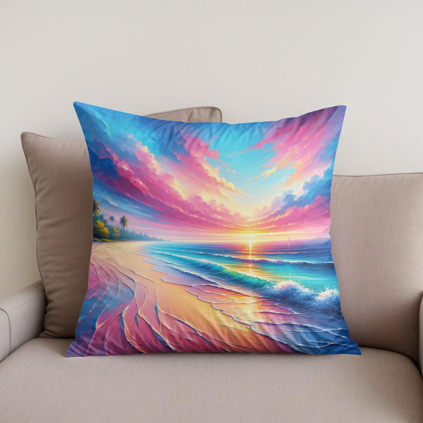 Vibrant Dawn Cotton Cushion