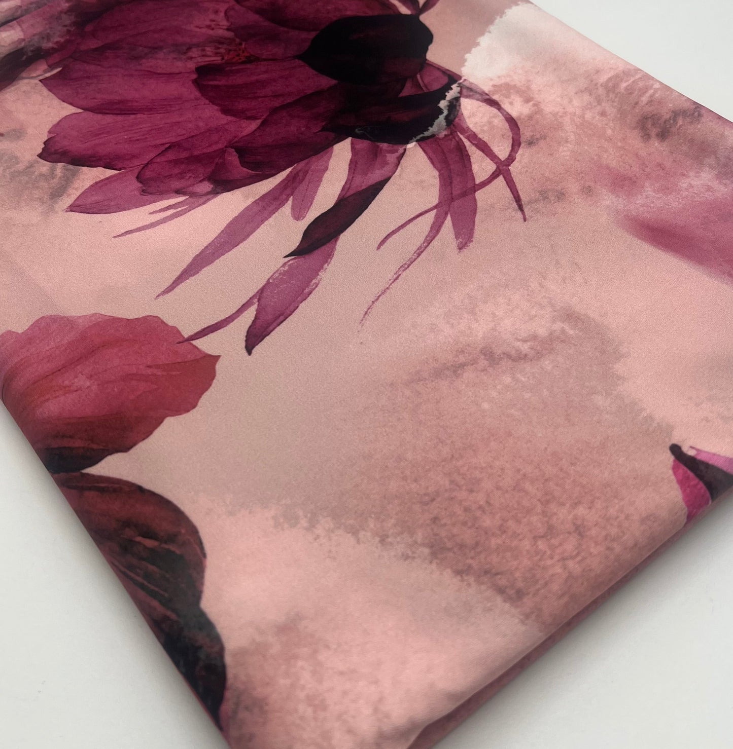 Rose Large Floral Print ITY Fabric 2 Way Stretch